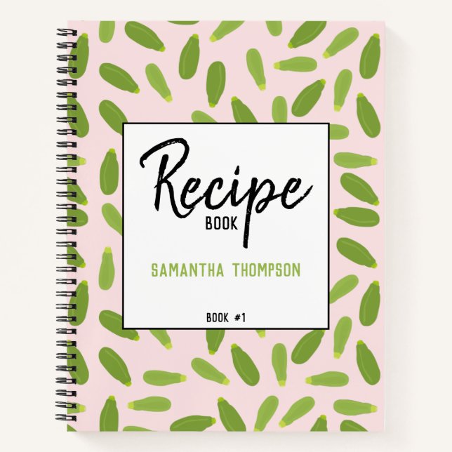 Carnet Courgette Motif de courgette d'été Zucchini Recett (Devant)