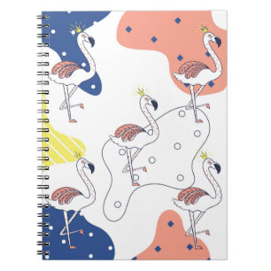 Carnet Couronne Flamant rose : Abstraite Vintage sans cou