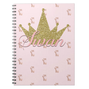 Carnet Couronne paillets or Princesse Swan Glam