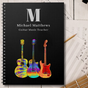 Carnet Cours de musique Professeur de guitare Sur mesure
