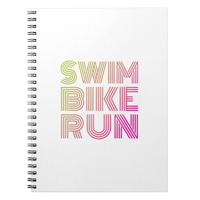 Carnet Course à vélo de natation, Triathlon (Devant)