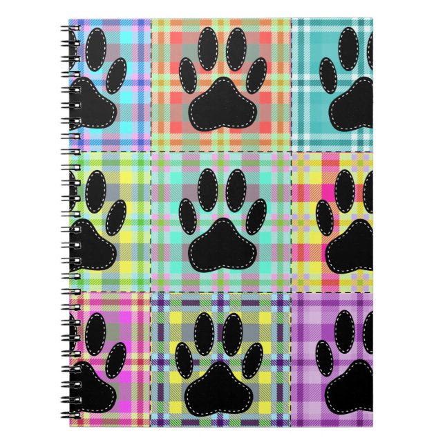 Carnet Courte de motif de patte de chien (Devant)
