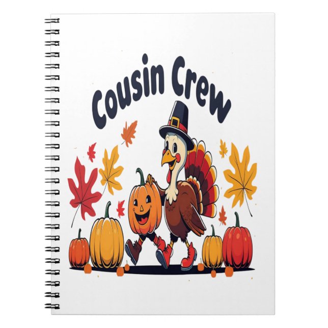 Carnet Cousin Crew Thanksgiving Citrouille (Devant)