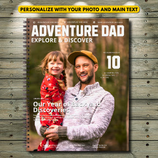 Carnet Couverture de Magazine Adventure Dad - Ajoutez vot