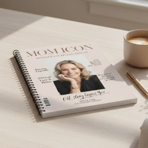 Carnet Couverture de magazine personnalisée pour maman en