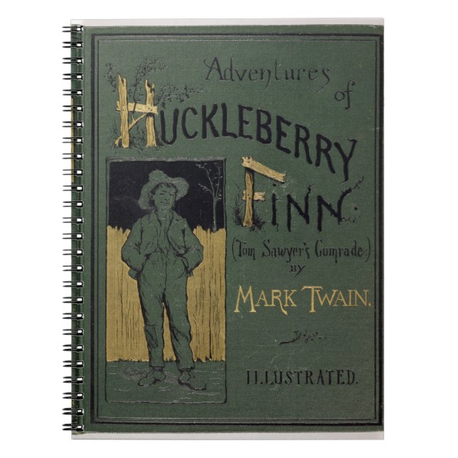 Carnet Couverture des "aventures de Huckleberry Finn" par (Devant)