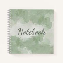 Couverture spirale aquarelle verte