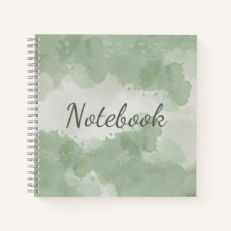 Carnet Couverture spirale aquarelle verte