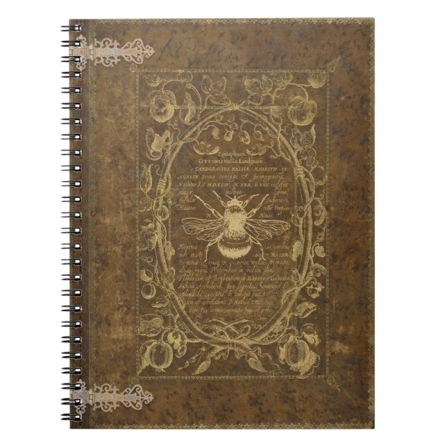Carnet Couverture vintage d'abeilles (Devant)