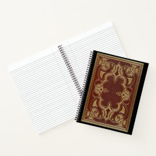 Carnet Couverture Vintage en cuir doré