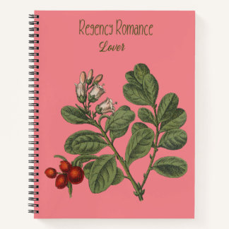 Carnet Couvre rose avec fleurs Regency Romance Lover