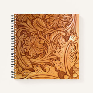 Carnet Cowboy brun rustique mode cuir occidental