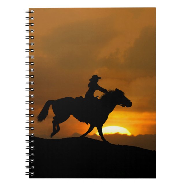 Carnet Cowgirl on Horse Runer Pays Ouest (Devant)
