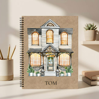 Carnet Cozy Watercolor Home Design - Notebook House