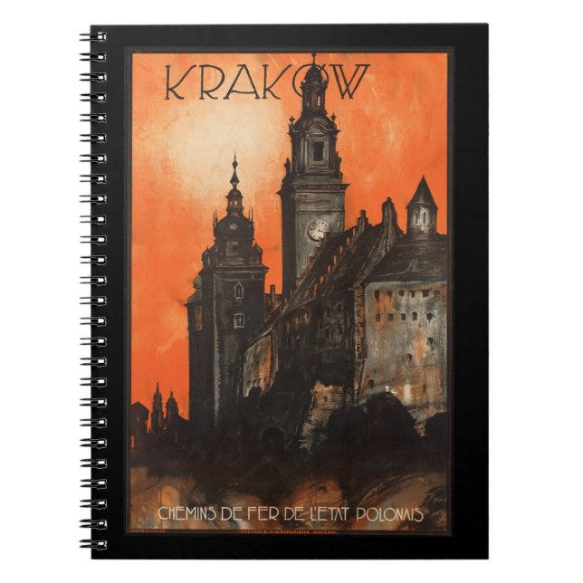 Carnet Cracovie Pologne - Poster de voyage polonais Vinta (Devant)
