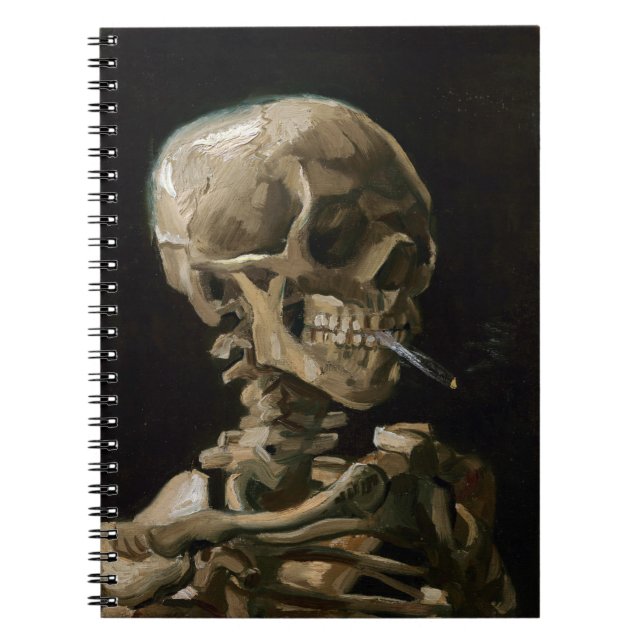 Carnet Crâne avec brûler la cigarette Vincent van Gogh Ar (Devant)