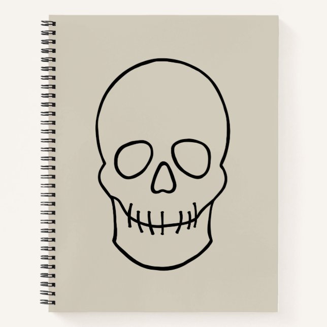 Carnet Crâne - Bone White et Bat Black (Devant)