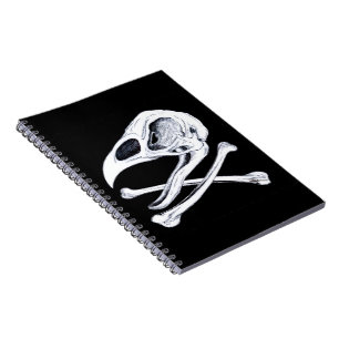Carnet Crâne de coq et os croisés