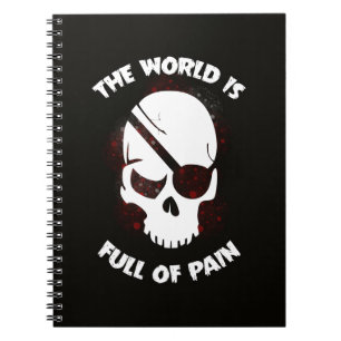 Carnet Crâne Halloween noir foncé