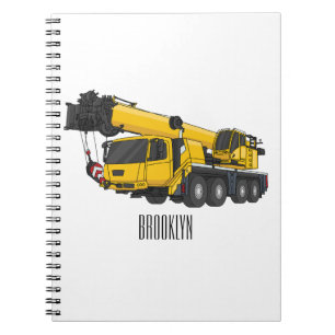 Carnet Crane truck cartoon illustration