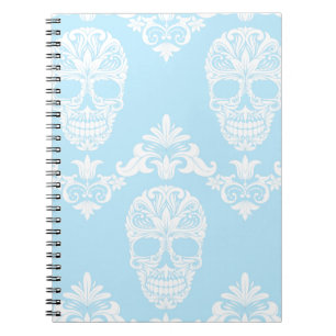 Carnet crâne victorien bleu