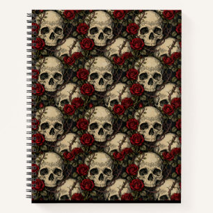 Carnet Crânes et Roses de Bruyère