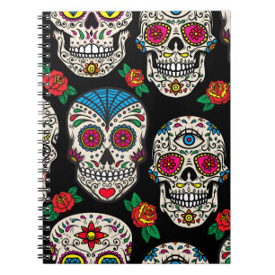 Carnet Crânes et Roses mexicains : Conception Vintage