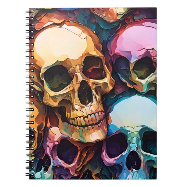 Carnet Crânes funky (Devant)