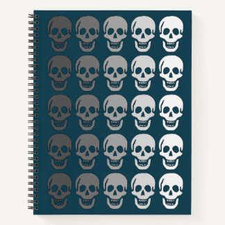 Carnet Crânes Ombre, Turquoise