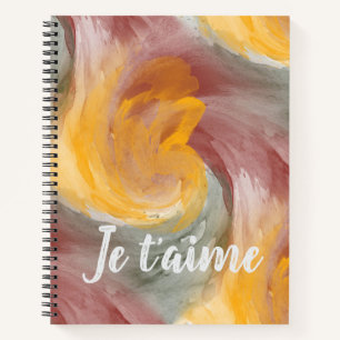 Carnet Cravate-teinture orange vert peint Aquarelle dans 