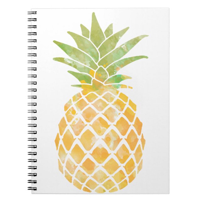Carnet Crayon d'ananas jaune et vert (Devant)