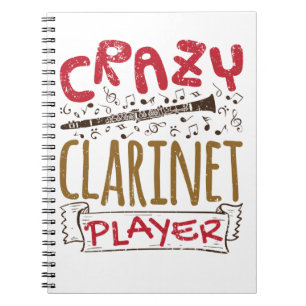 Carnet Crazy Clarinet Player Clarinetist