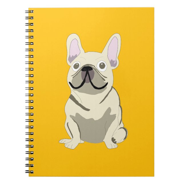 Carnet Cream French Bulldog, (Devant)