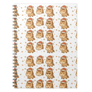 Carnet Create a cute horse wearing a tiny Christmas hat