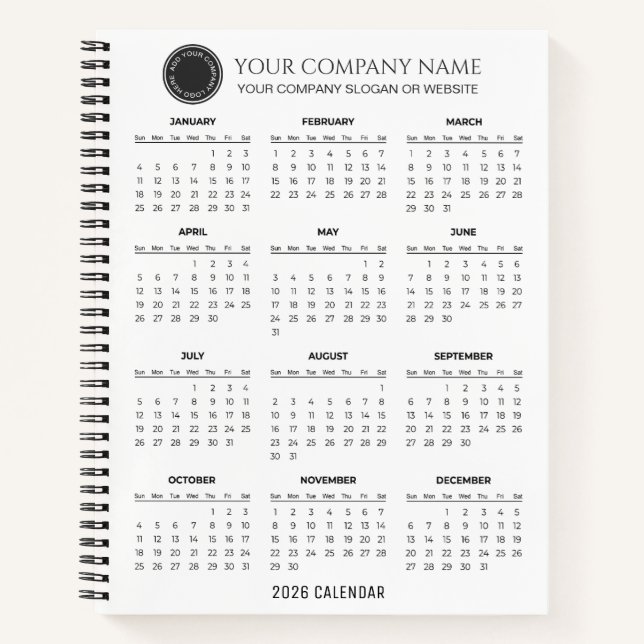 Carnet Create Your Own 2026 Company Calendar |  (Devant)
