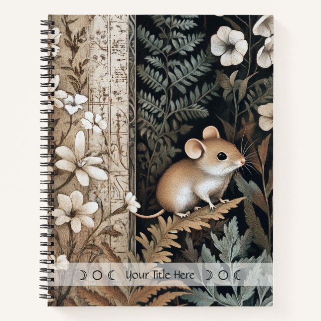 Carnet Create Your Own Brown Mouse Botanical (Devant)