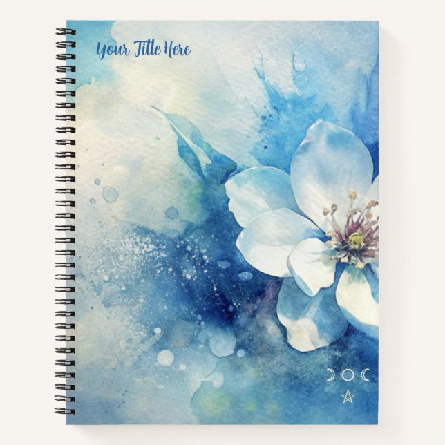 Carnet Create Your Own Shabby Chic White Tea Rose Blue (Devant)