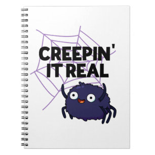 Carnet Creepin It Real Funny Halloween Spider Pun