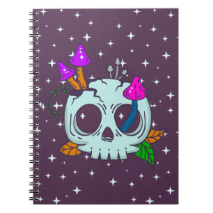 Carnet Creepy Cute Skull & Mushroom Notebook
