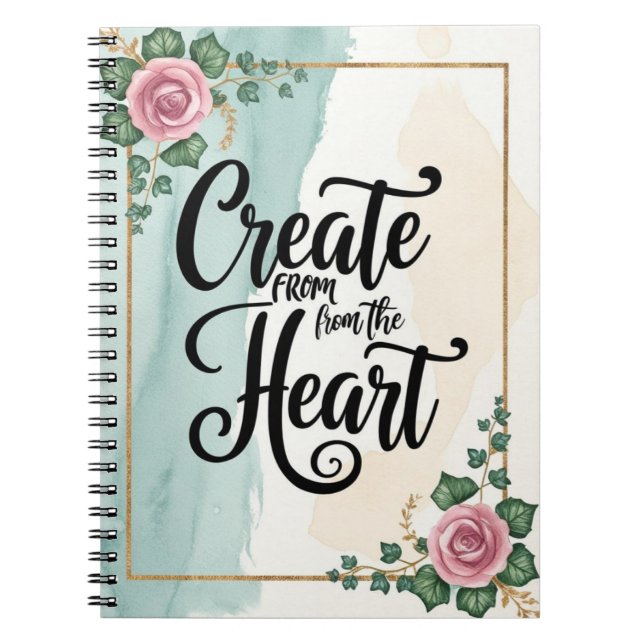 Carnet Créer À Partir Du Coeur (Devant)