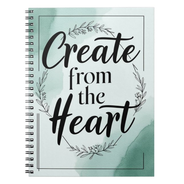 Carnet Créer à partir du coeur, option 3 (Devant)