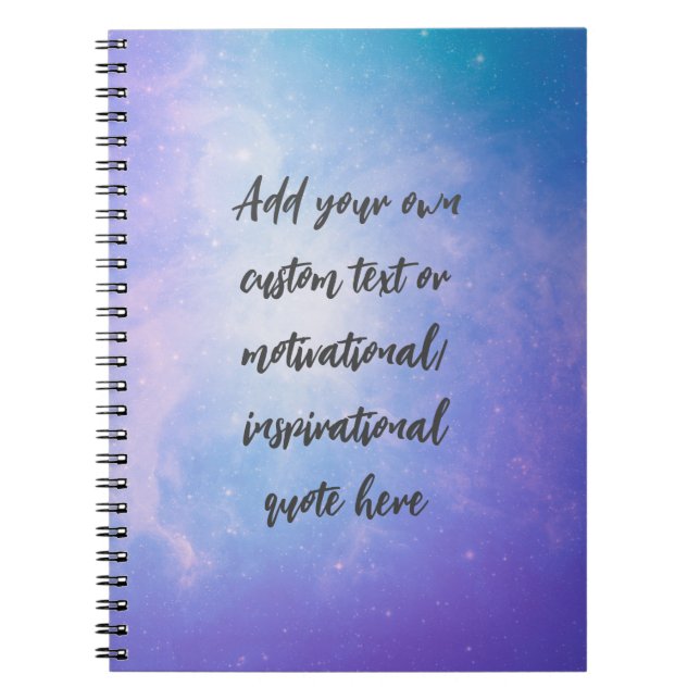Carnet Créez Votre Propre Citation Motivationnelle Pastel (Devant)