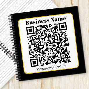 Carnet Créez votre propre code QR Bordure noire blanche