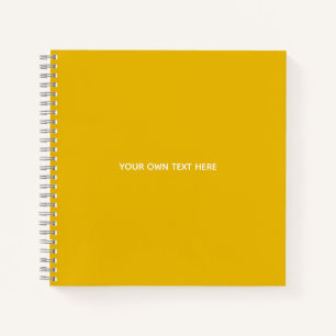 Carnet Créez Votre Propre Conception Personnalisée Jaune