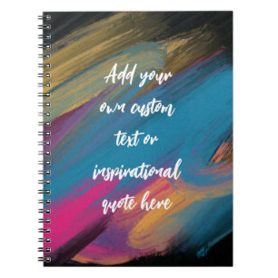 Carnet Créez votre propre devis de motivation Abstrait
