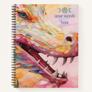 Carnet Créez votre propre dragon kaléidoscope multicolore