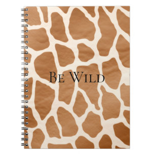 Carnet Crème Brown Safari Giraffe Poster de animal