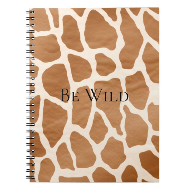Carnet Crème Brown Safari Giraffe Poster de animal (Devant)
