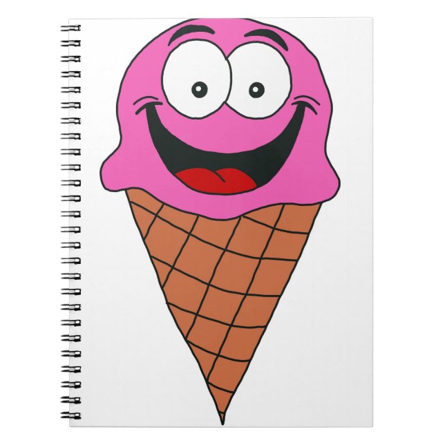 Carnet Crème de glace rose (Devant)