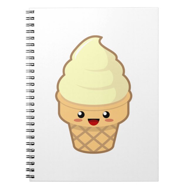 Carnet Crème glacée de Kawaii (Devant)